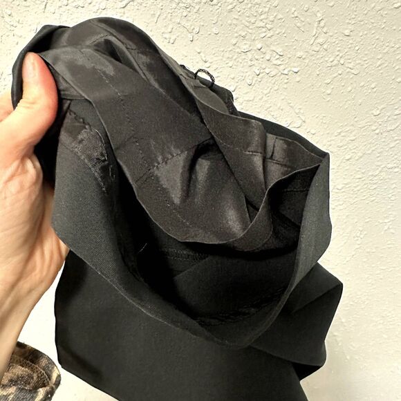 NWT Doncaster Black Wide Leg Trouser Pants Sz 14 Center Fold Pleat Classic Chic - Picture 5 of 8